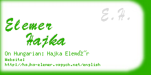 elemer hajka business card